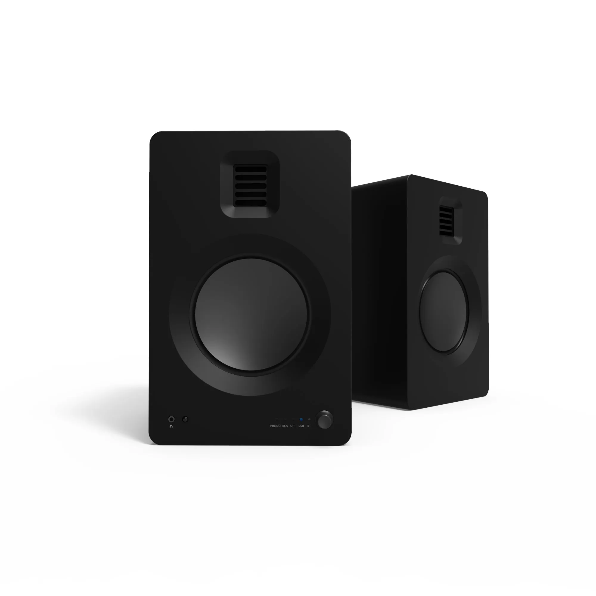 260W DSP Bookshelf Speakers w/ Bluetooth, Phono   Stands - Kanto