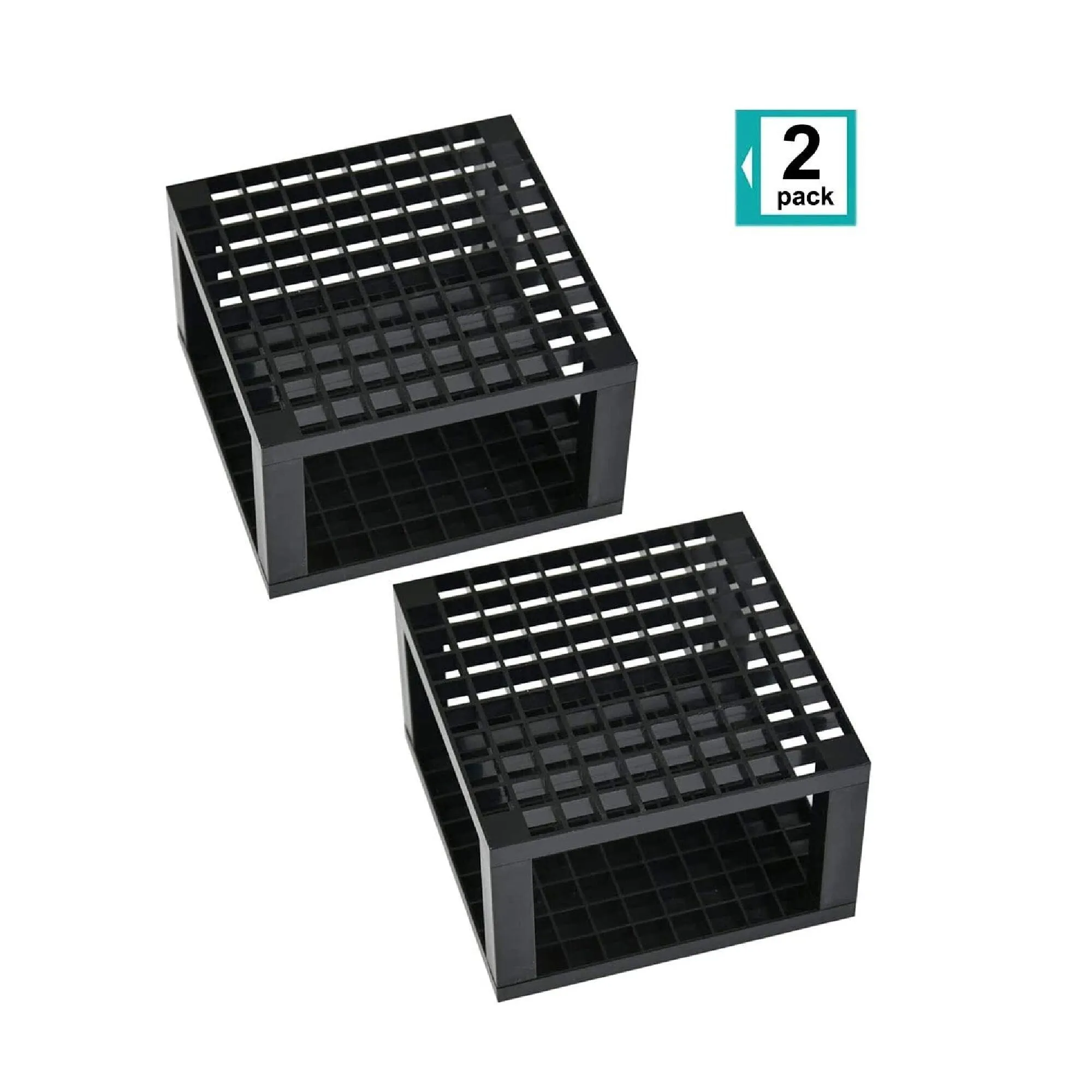 96 Hole Pencil & Brush Holders | 2 Pack Multi Bin Plastic Desk Stand Organizer Holding Rack for Pens