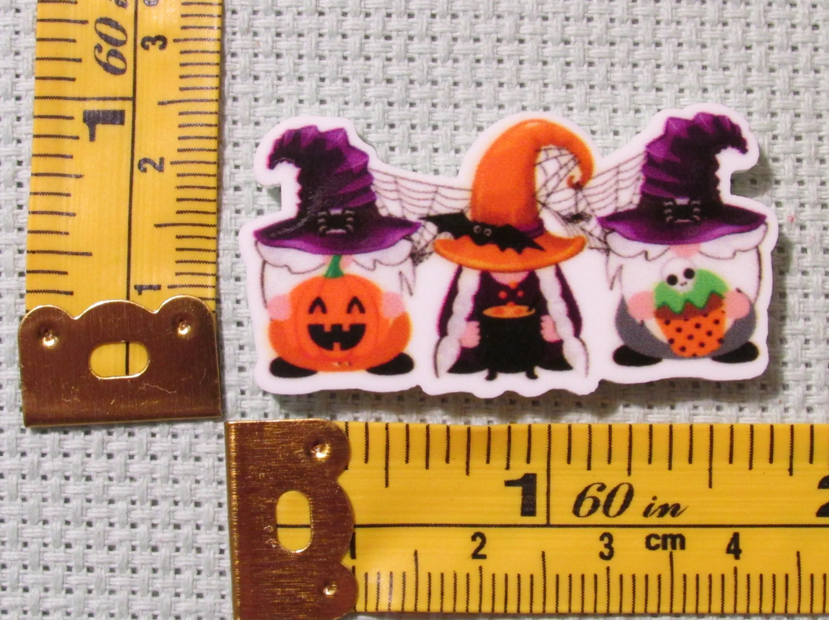 A Trio of Halloween Gnomes Needle Minder, Cover Minder, Magnet