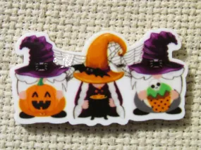 A Trio of Halloween Gnomes Needle Minder, Cover Minder, Magnet