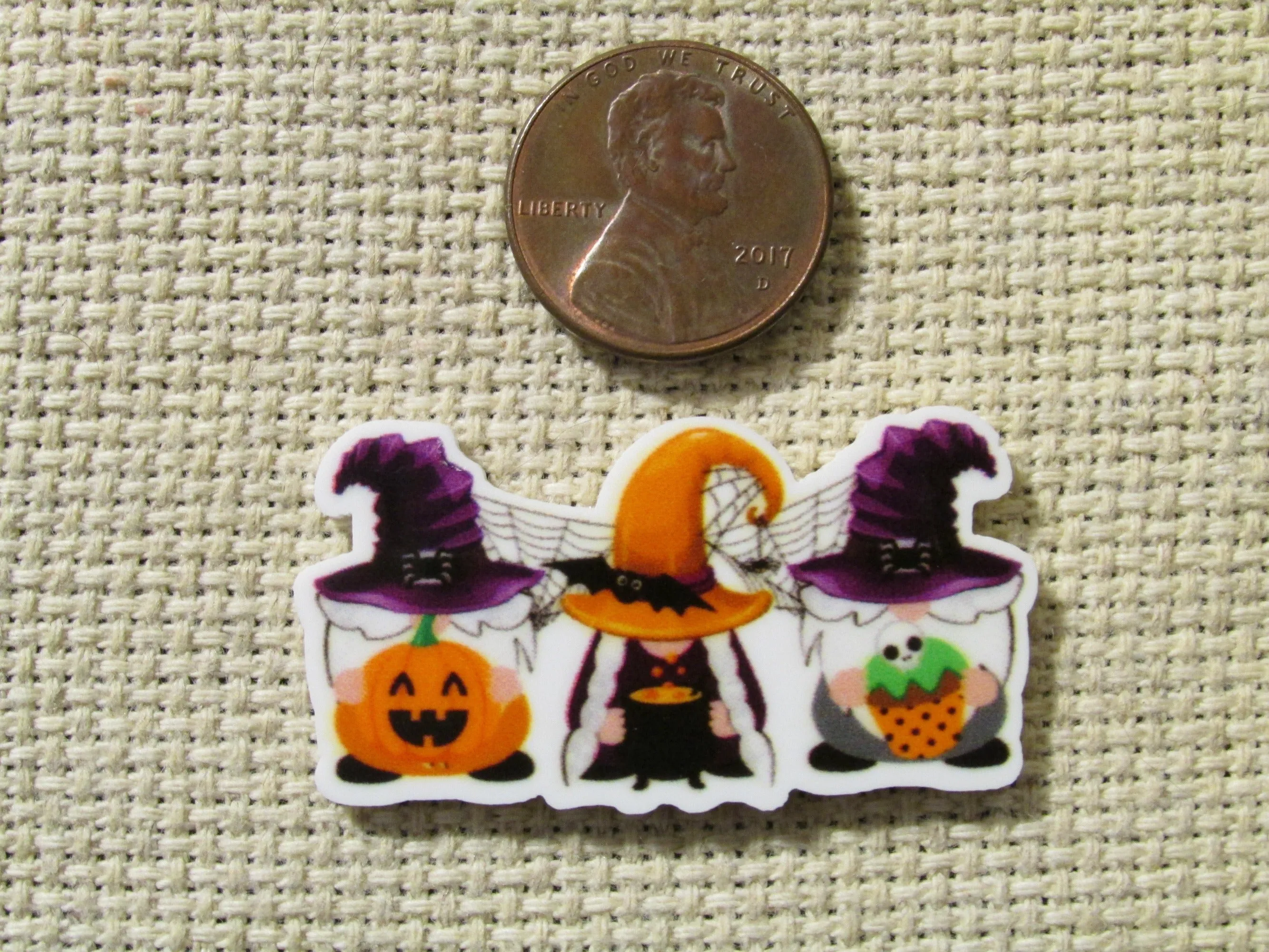 A Trio of Halloween Gnomes Needle Minder, Cover Minder, Magnet