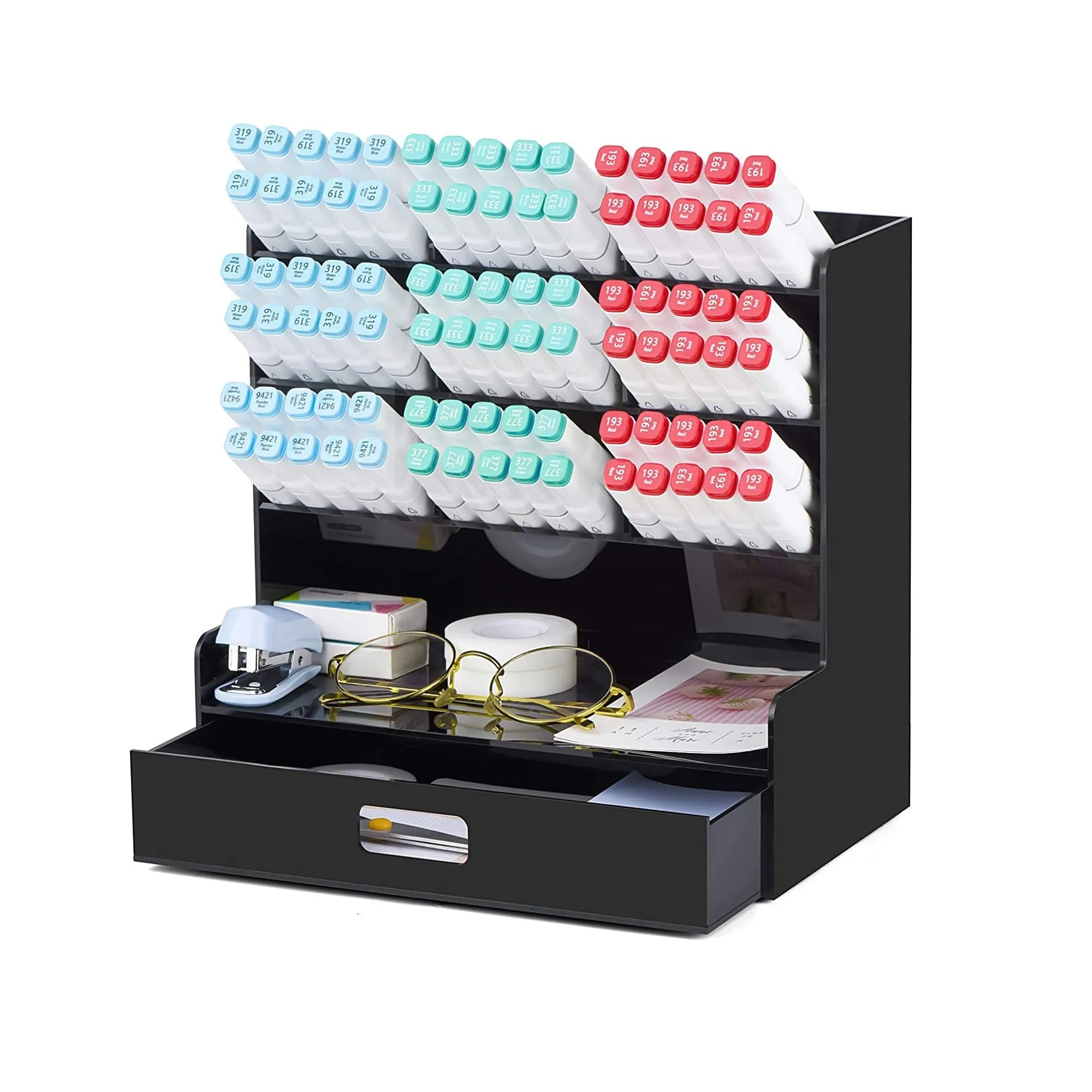 Acrylic Pen Organizer | Multi-Functional Desk Organizer Pencil Holder Stationery