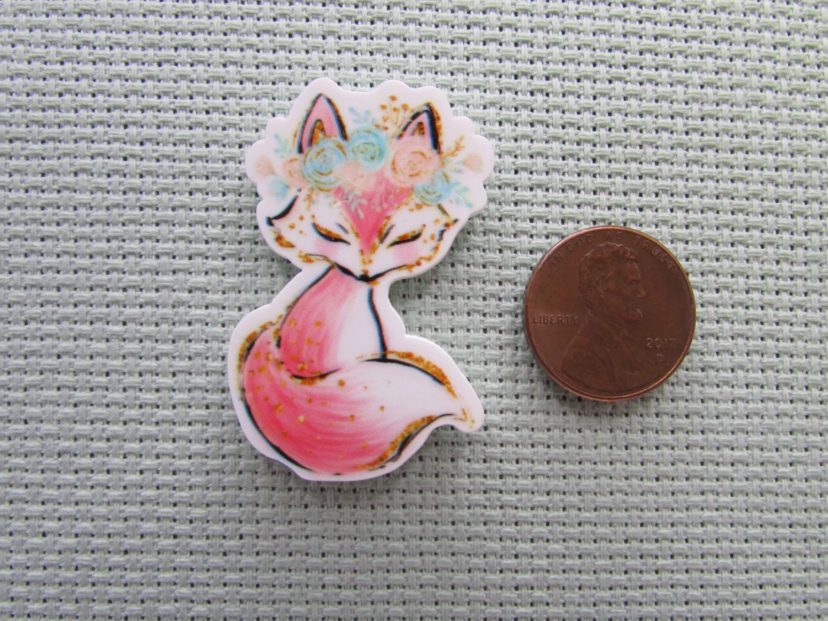 Adorable Fox Needle Minder, Cover Minder, Magnet