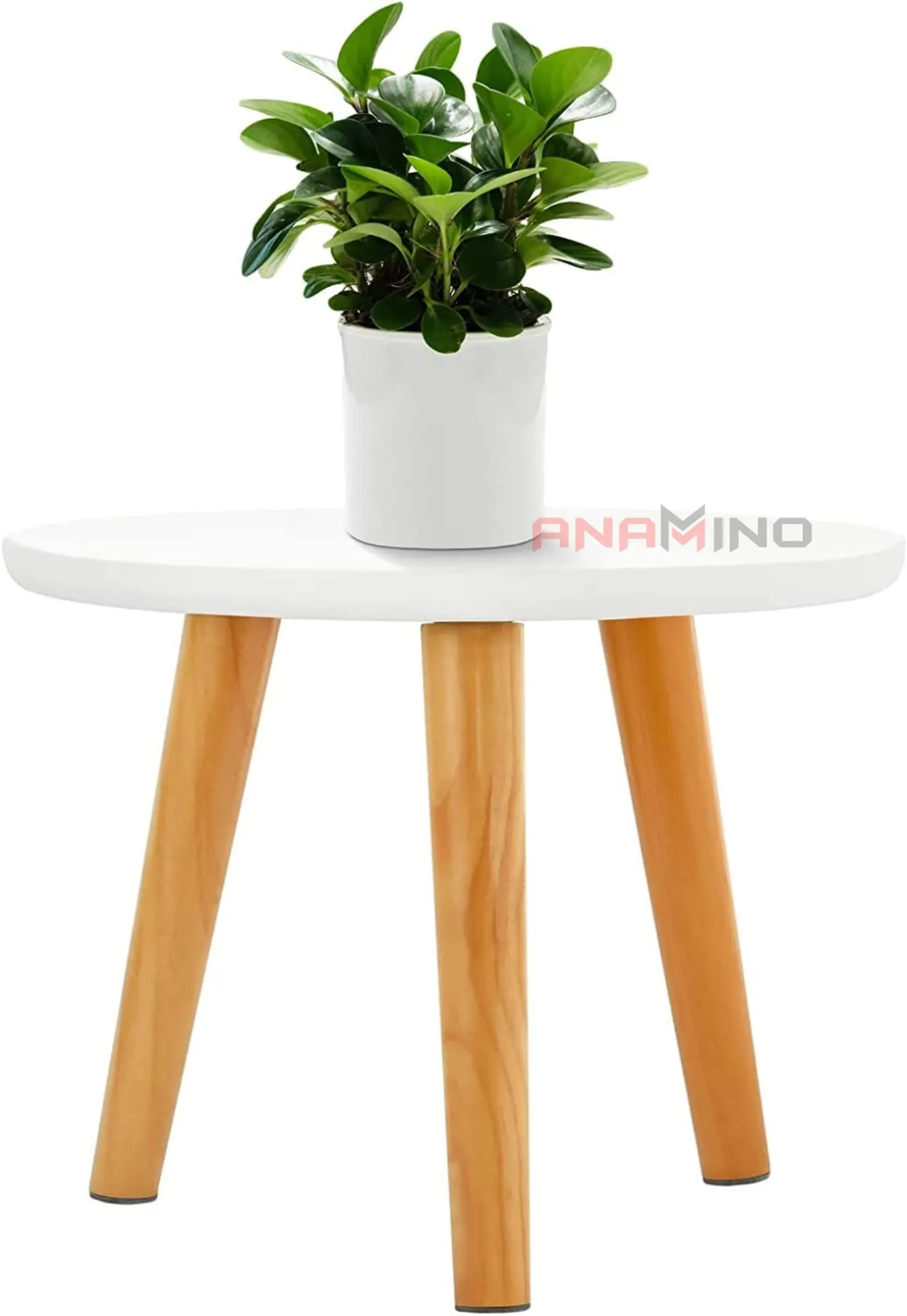 Anamino Shoppee Coffee Table,Round Conner Modern Marble top Table for Living Room Office,Meeting Room,Coffee Room Side Table-White