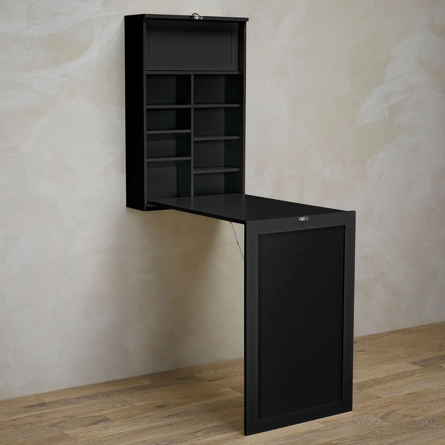 Arlo Black Foldaway Wooden Wall Desk