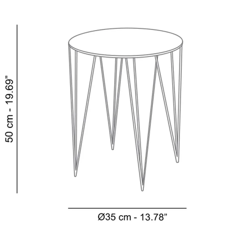 Atipico Chele diam.35 cm H50 small Table metal