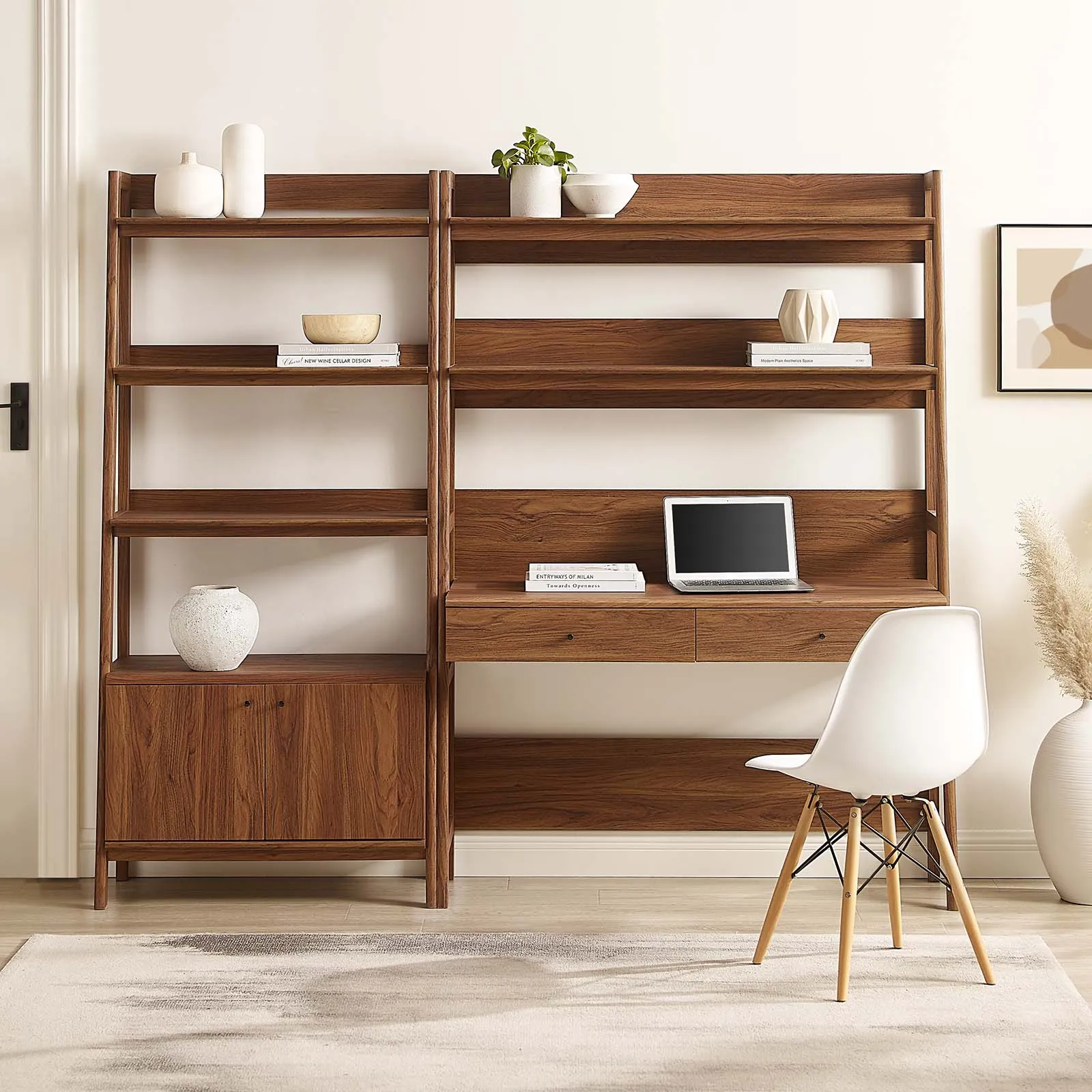 Bixby 2-Piece Wood Office Desk and Bookshelf by Modway