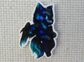 Black and Blue Dragon Needle Minder, Cover Minder, Magnet