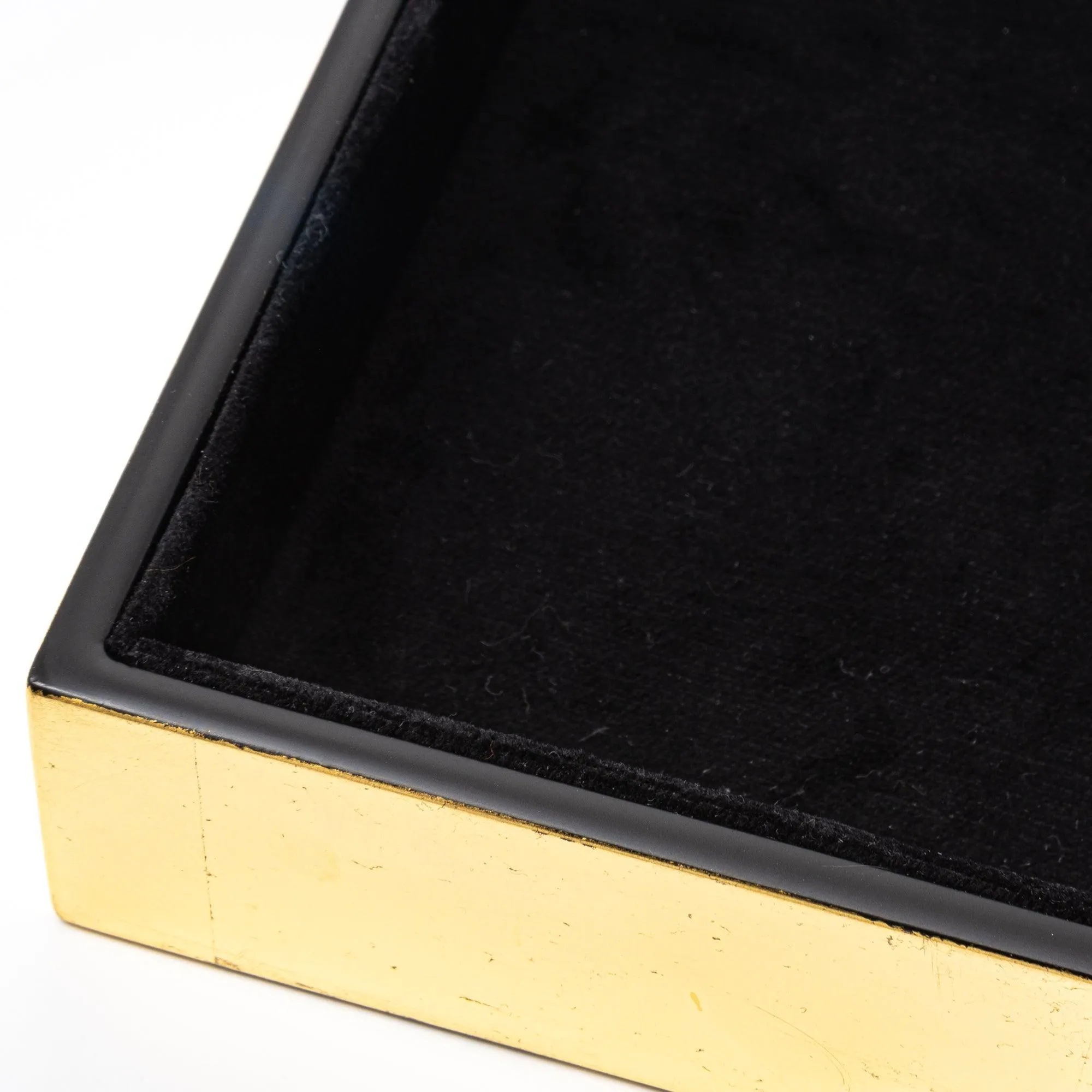 Black Lacquer and Gold Leaf Ichimatsu Pen Tray