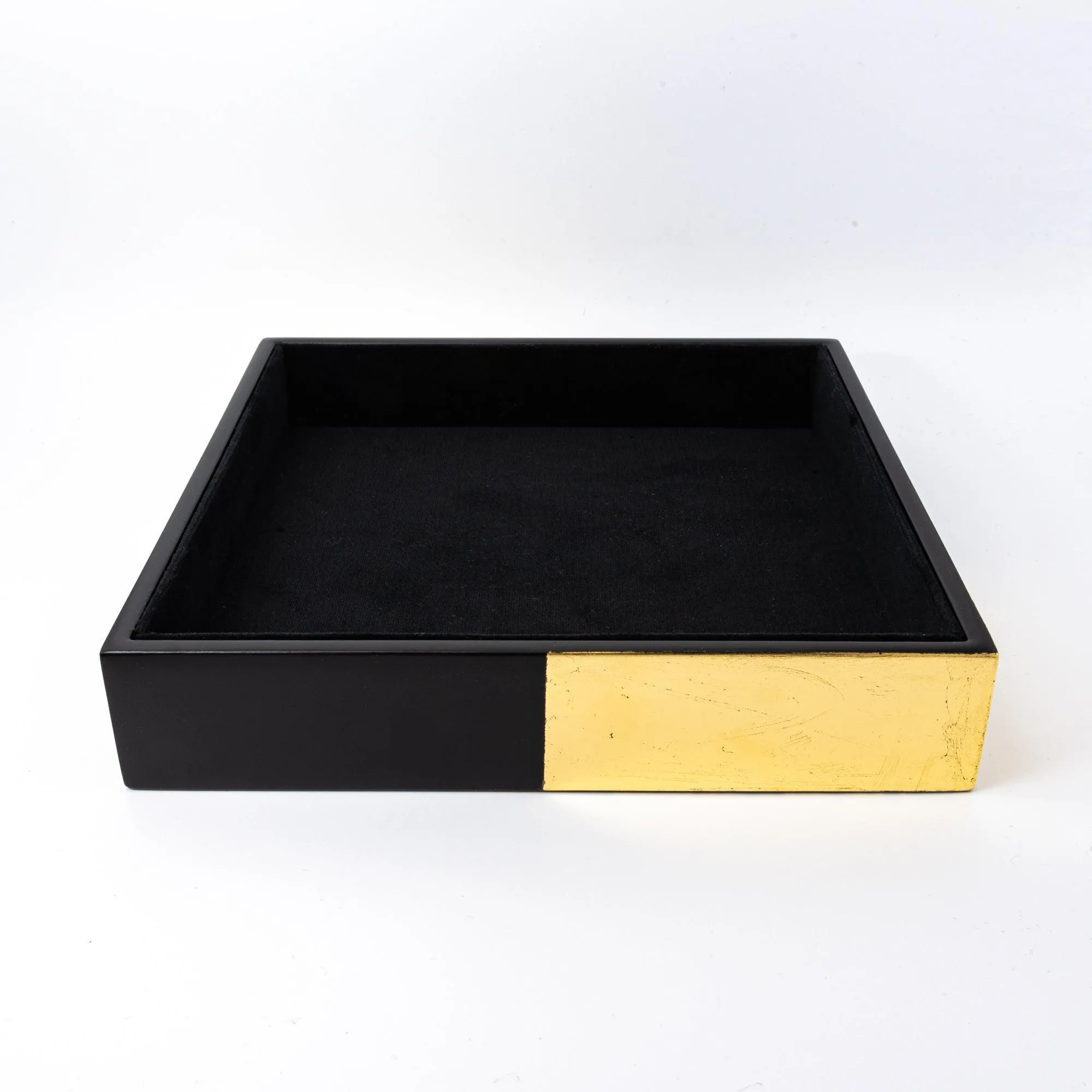 Black Lacquer and Gold Leaf Ichimatsu Pen Tray