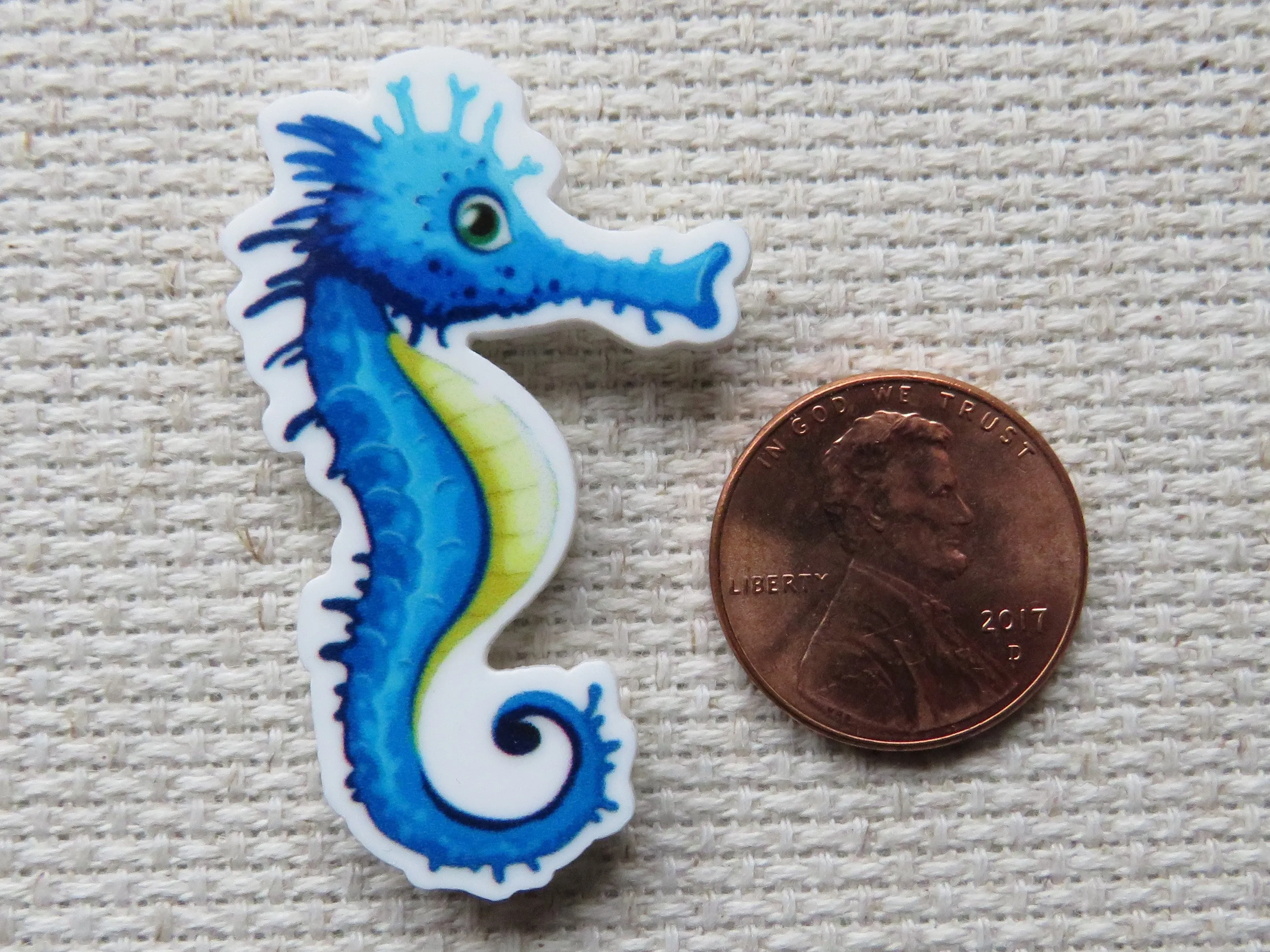 Blue Sea Horse Needle Minder, Cover Minder, Magnet