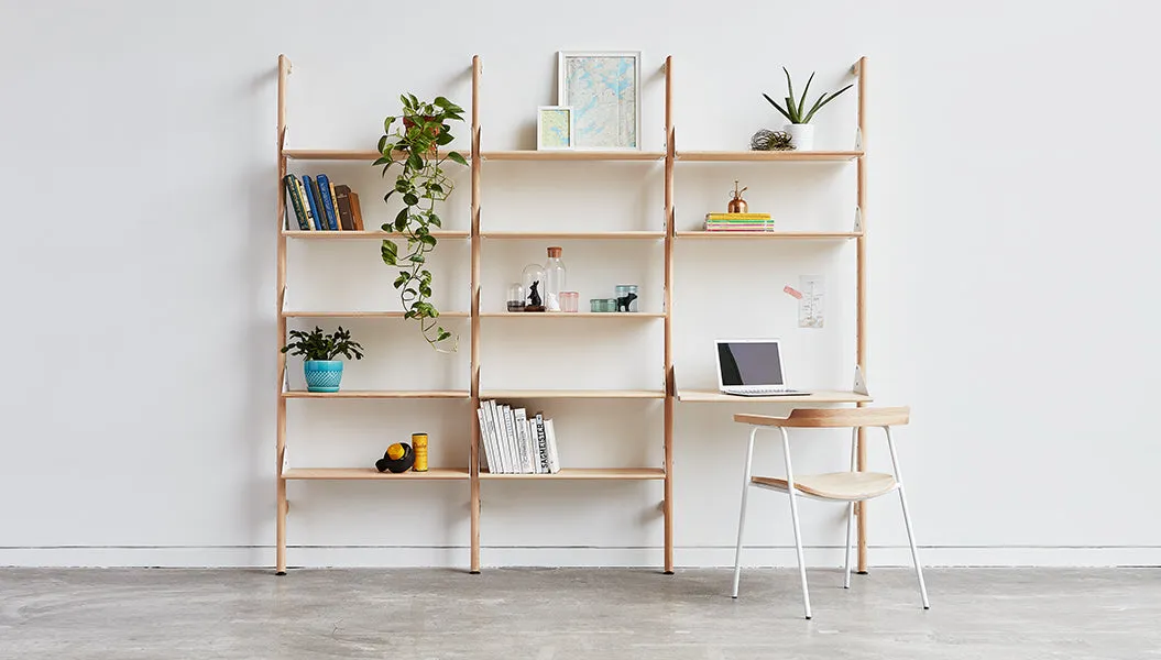 Branch-3 Shelving Unit with Desk