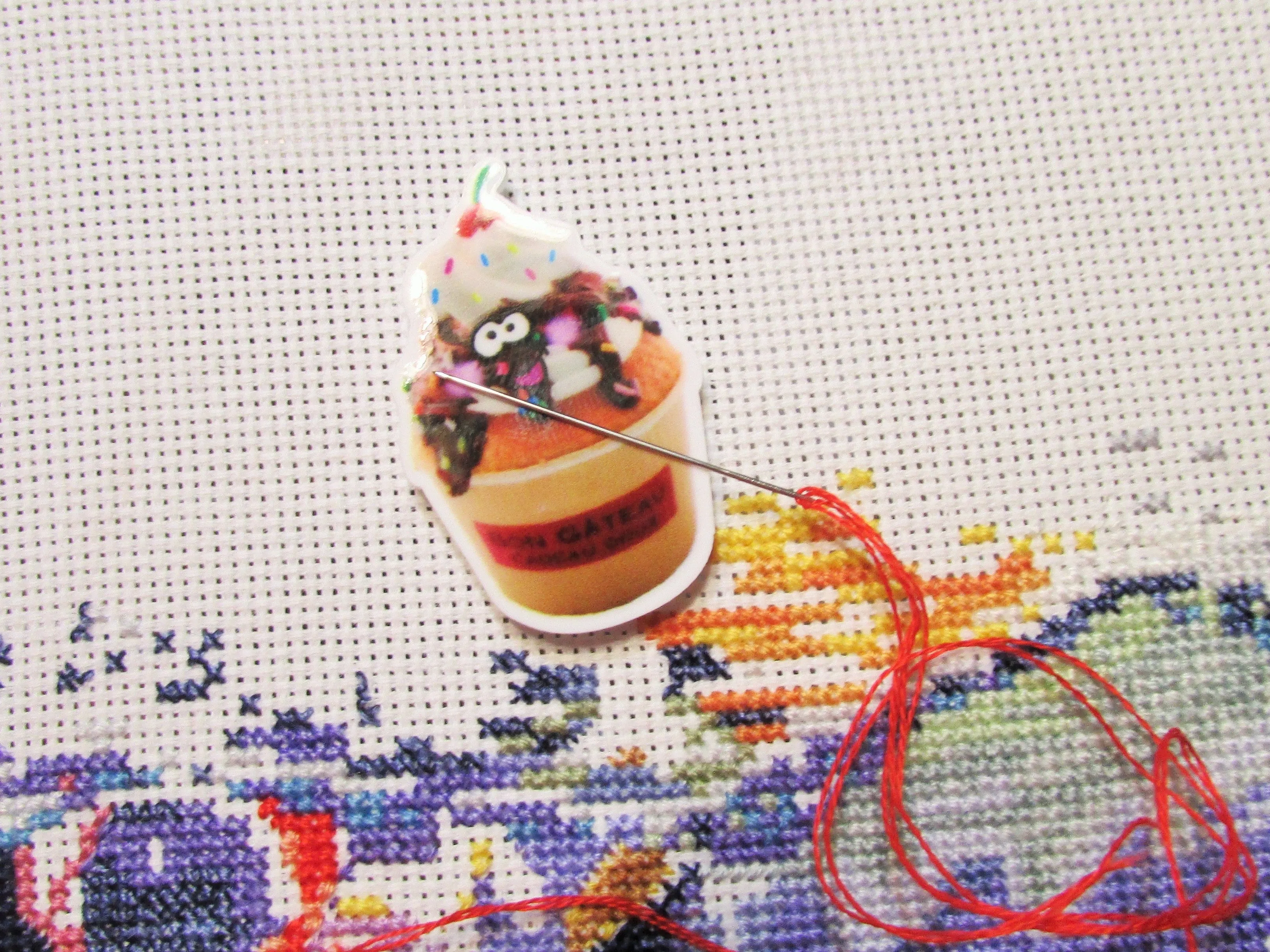 Chocolate Desert Cup Needle Minder, Cover Minder, Magnet LAST ONE!