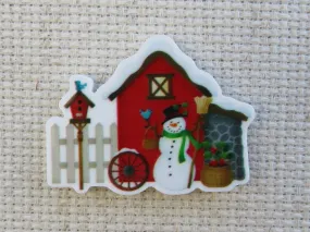 Christmas Farm Needle Minder, Cover Minder, Magnet