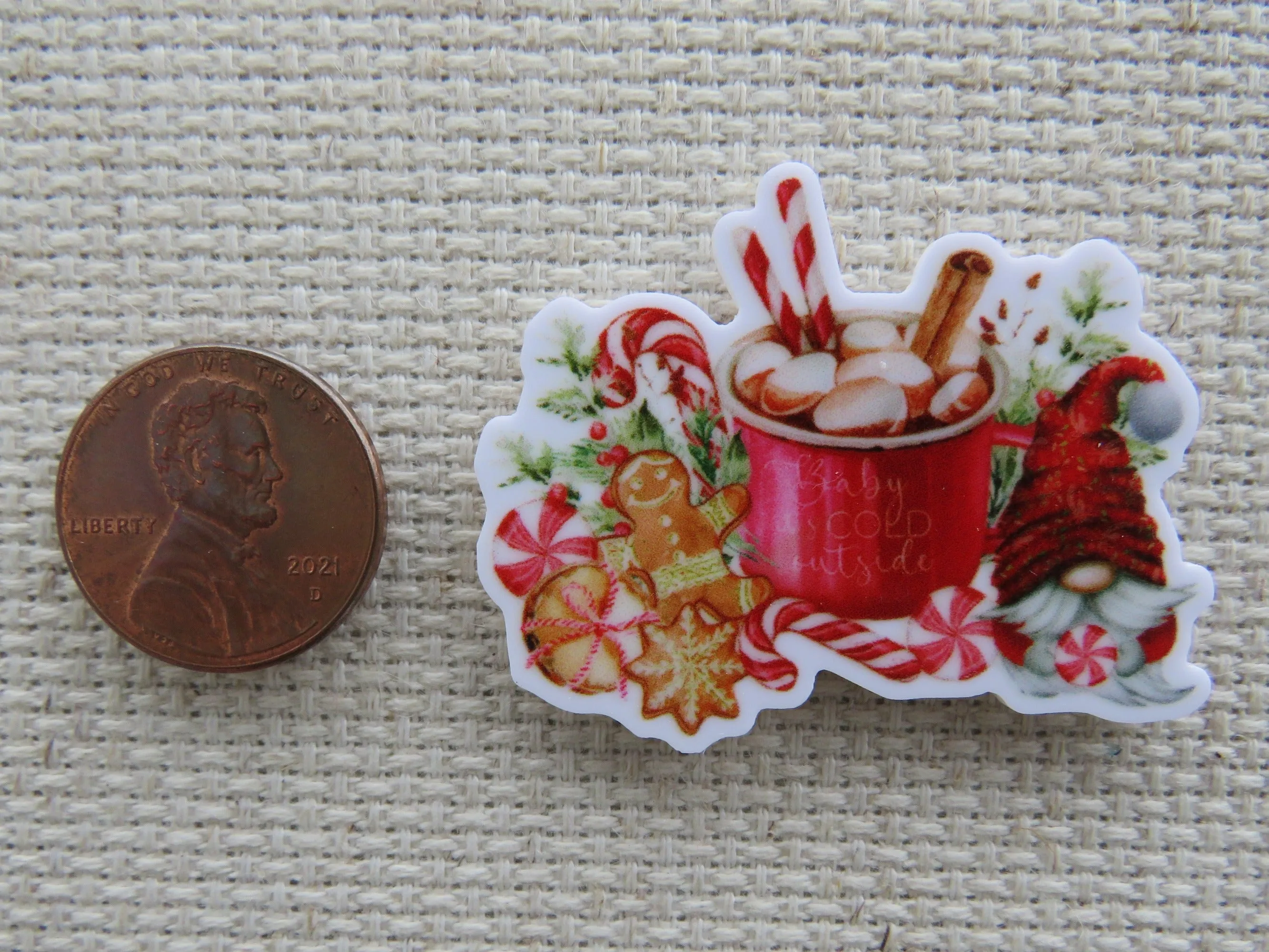 Christmas Treats with a Christmas Gnome Needle Minder, Cover Minder, Magnet