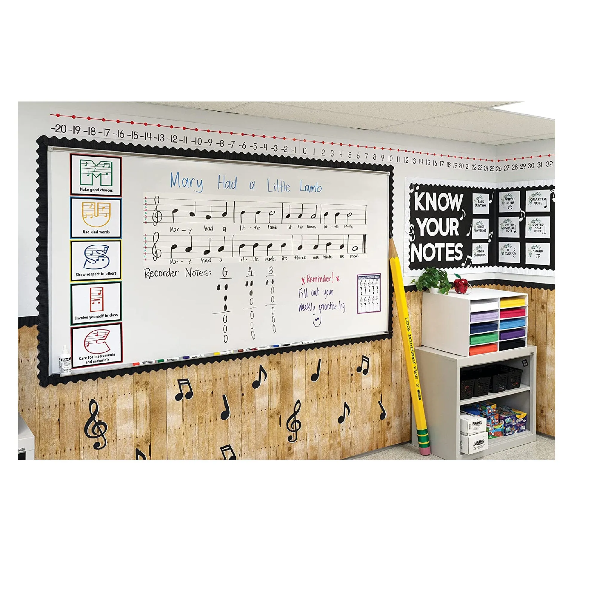 Classroom Keepers 12" x 18" Construction Paper Storage | 10 Slots | 17" H x 27" W 1 Unit | Color White