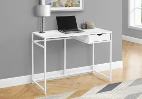 Computer Desk - 42"L / White / White Metal