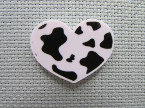 Cow Print Heart Needle Minder, Cover Minder, Magnet LAST ONE!