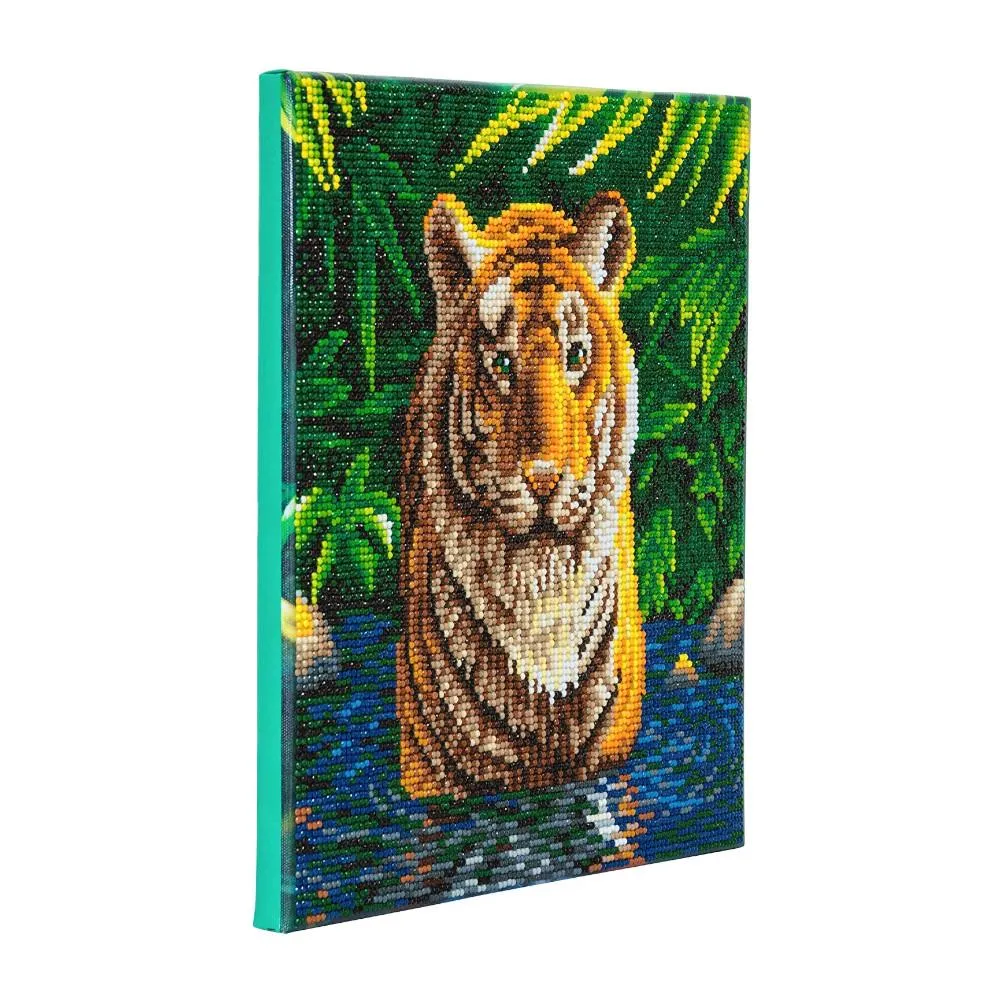 Craft Buddy DIY Crystal Art Medium Framed Kit - Tiger Pool