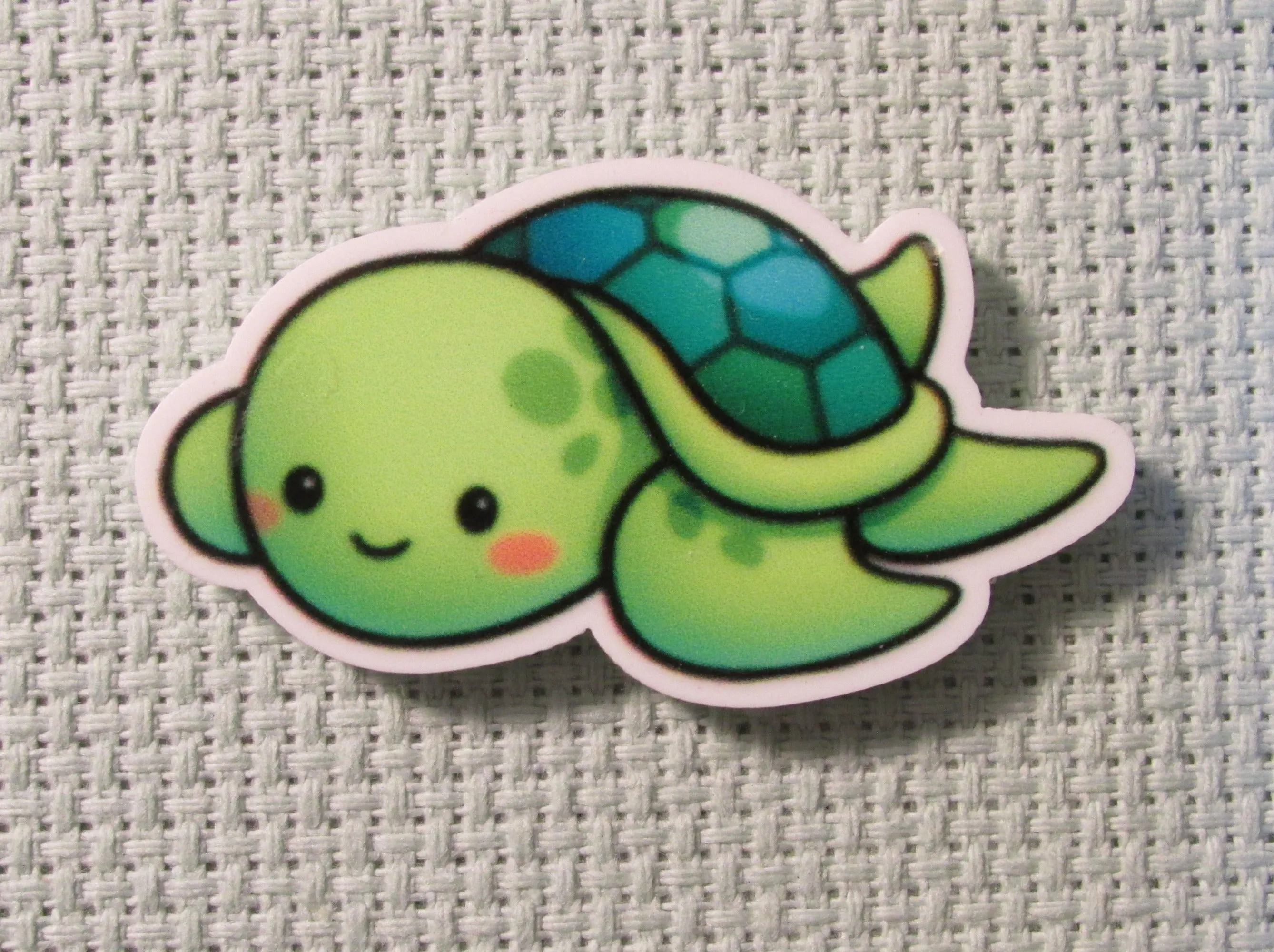 Cute Green Turtle Needle Minder, Cover Minder, Magnet