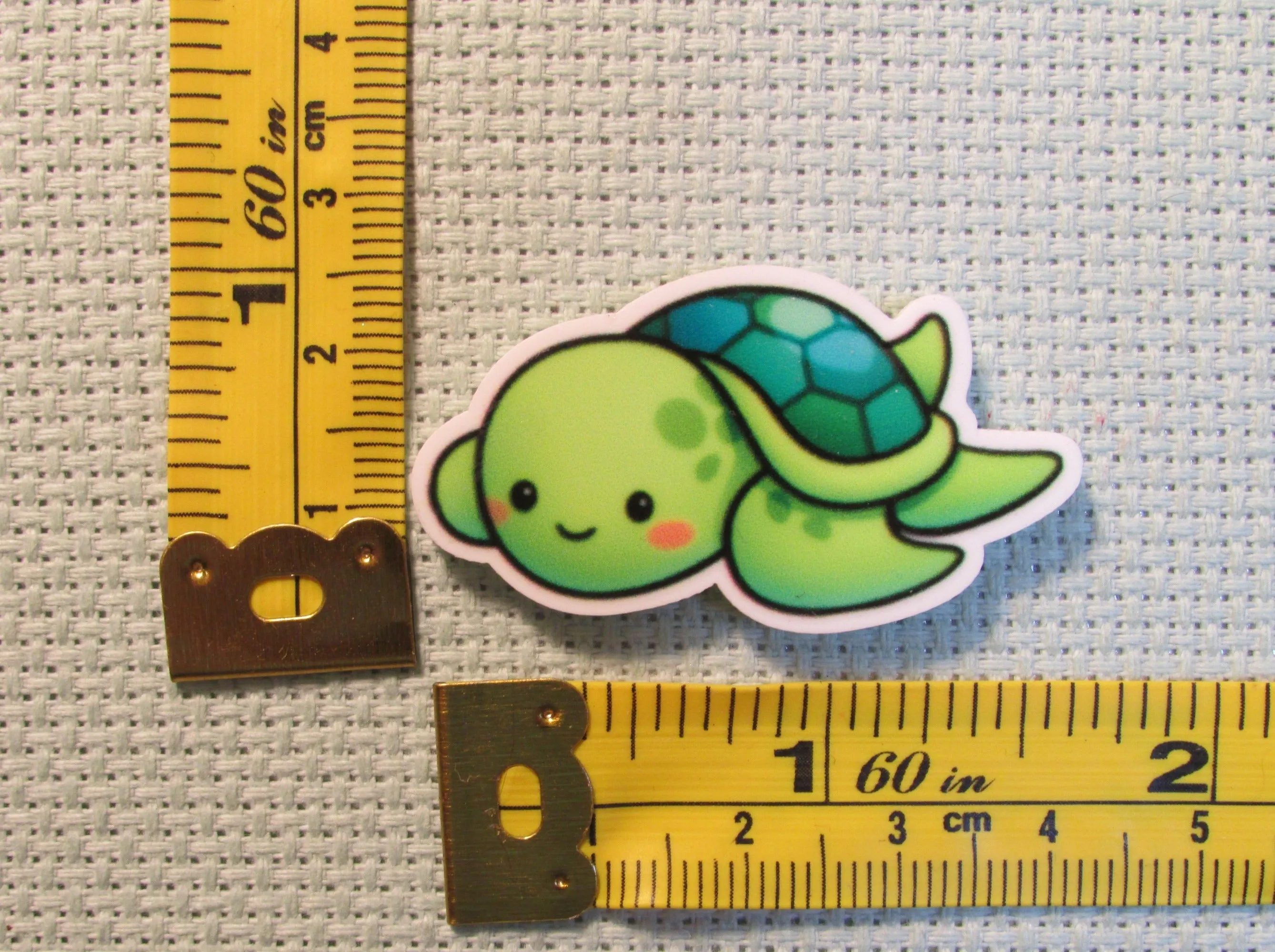 Cute Green Turtle Needle Minder, Cover Minder, Magnet