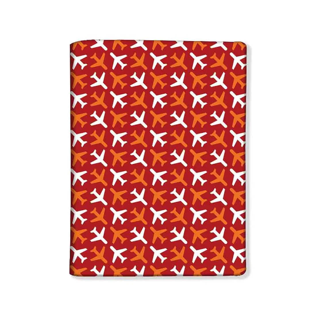 Designer Passport Cover - Aviation Print Red