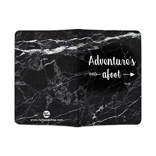 Designer Passport Cover - Black Marble