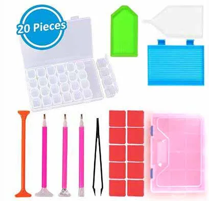 Diamond Painting Tools And Accessory Kits | Embroidery Pen Tweezers Glue Storage Box Trays | DIY Diamond Painting Accessory Package