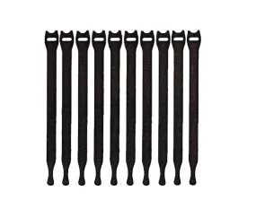 Fire Retardant Lite Cable Tie, Hook and Loop, 10 Pack