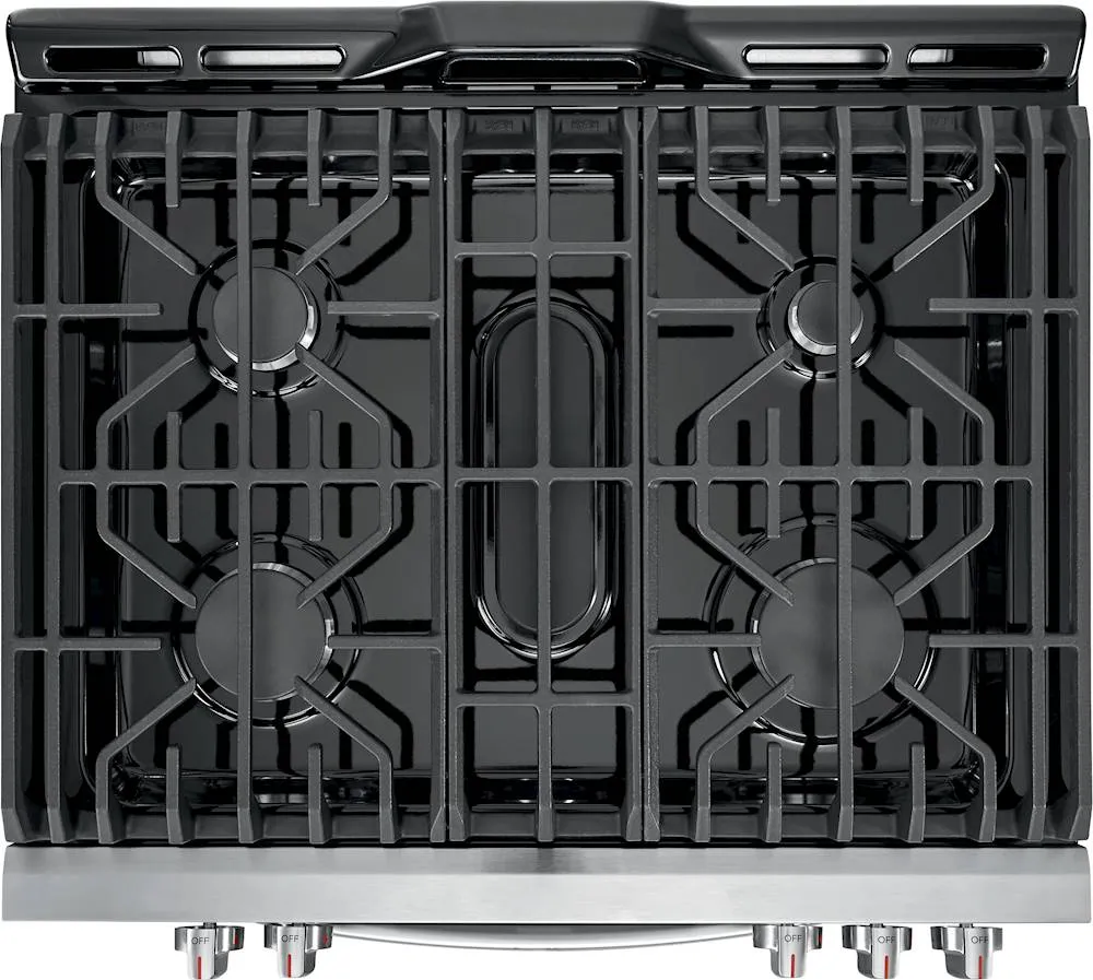 Frigidaire - Gallery 5.6 Cu. Ft. Slide-In Gas Range with Air Fry - Stainless steel