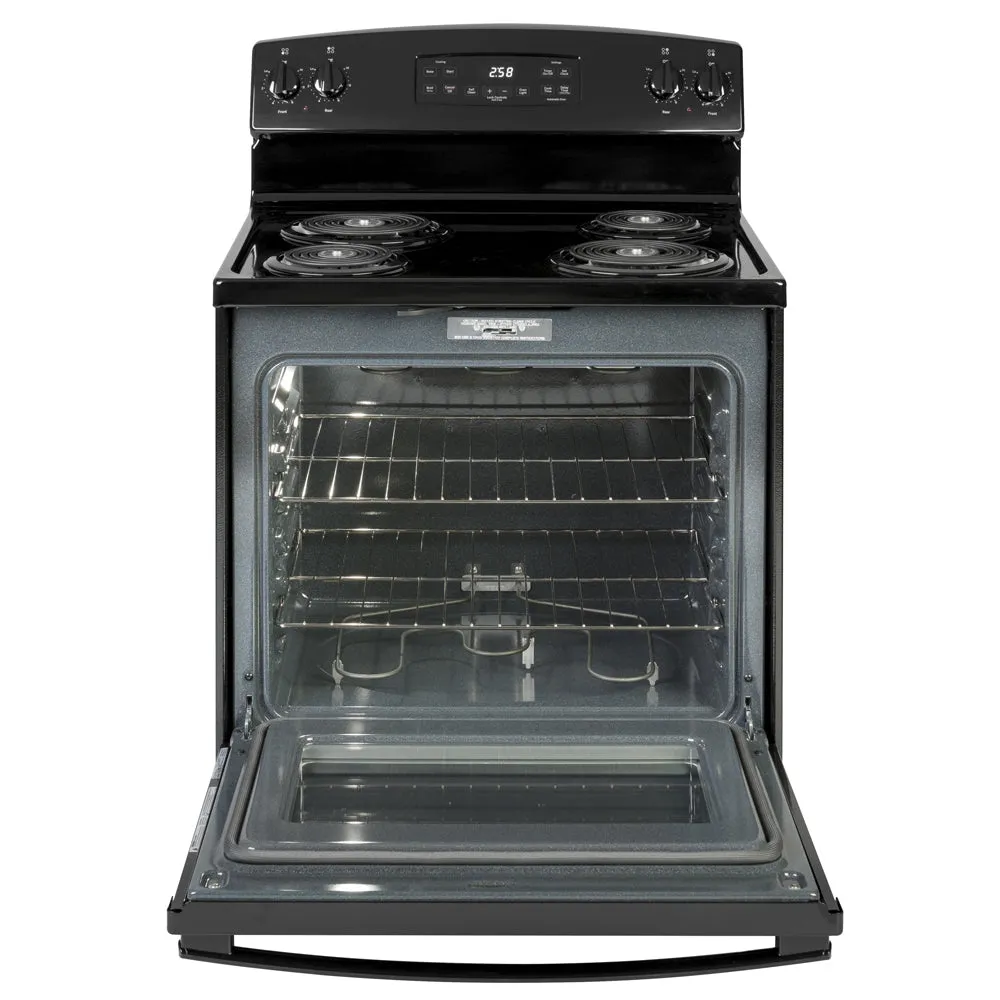 GE - 5.3 Cu. Ft. Self Cleaning Freestanding Electric Range - Black