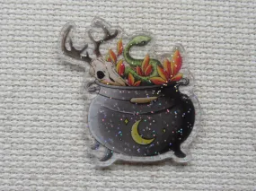 Glittery Cauldron Needle Minder, Cover Minder, Magnet