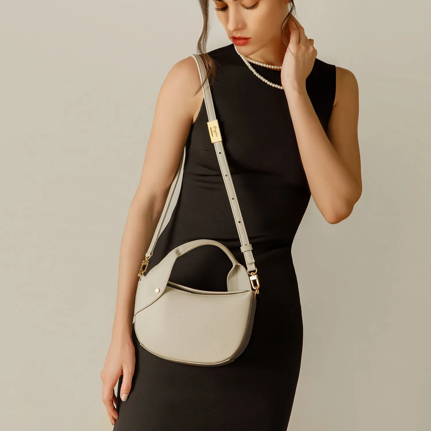 Hala Moon Bag - Beige