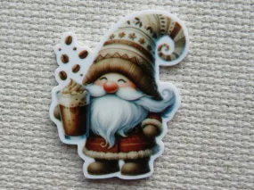 Happy Coffee Gnome Needle Minder, Cover Minder, Magnet