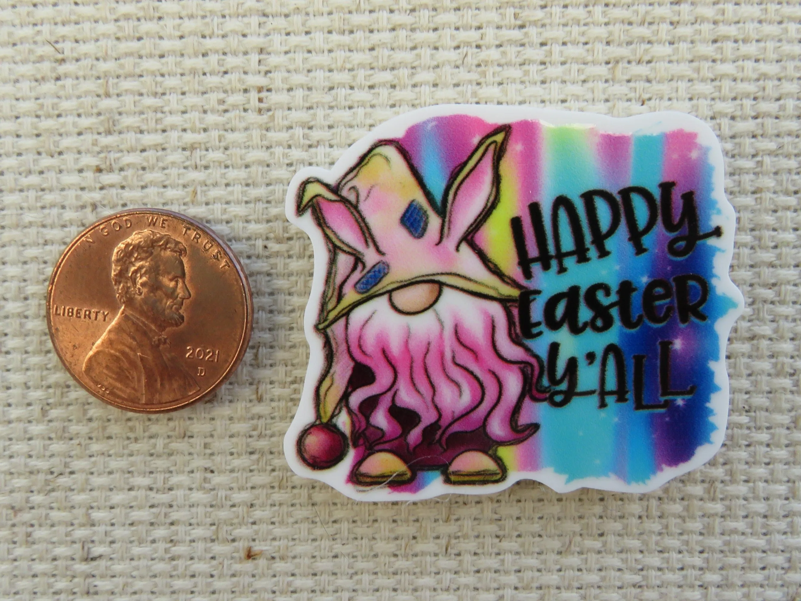 Happy Easter Y'All Gnome Needle Minder, Cover Minder, Magnet