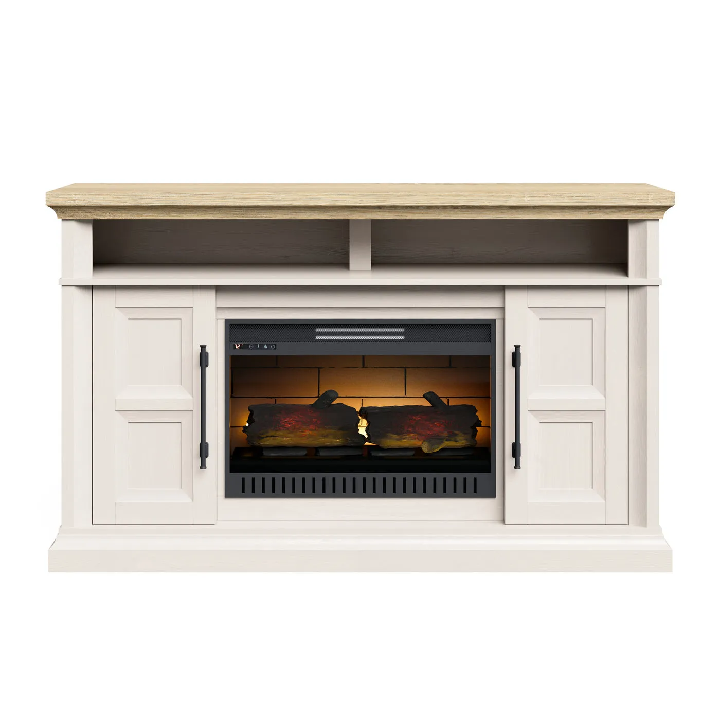 Hassail Fireplace TV Stand - Antique White