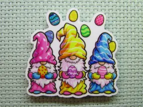 Juggling Easter Egg Gnomes Needle Minder, Cover Minder, Magnet