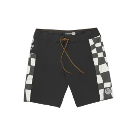 Keyhole Fire Check Boardshort - Blk