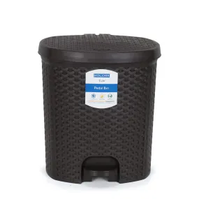 Kolorr Magnum Plastic Pedal Dustbin Medium Size Trash Can Garbage Waste Bin with Lid for Home Kitchen Office Bathroom & Washroom – 6 Liters (Dark Brown)