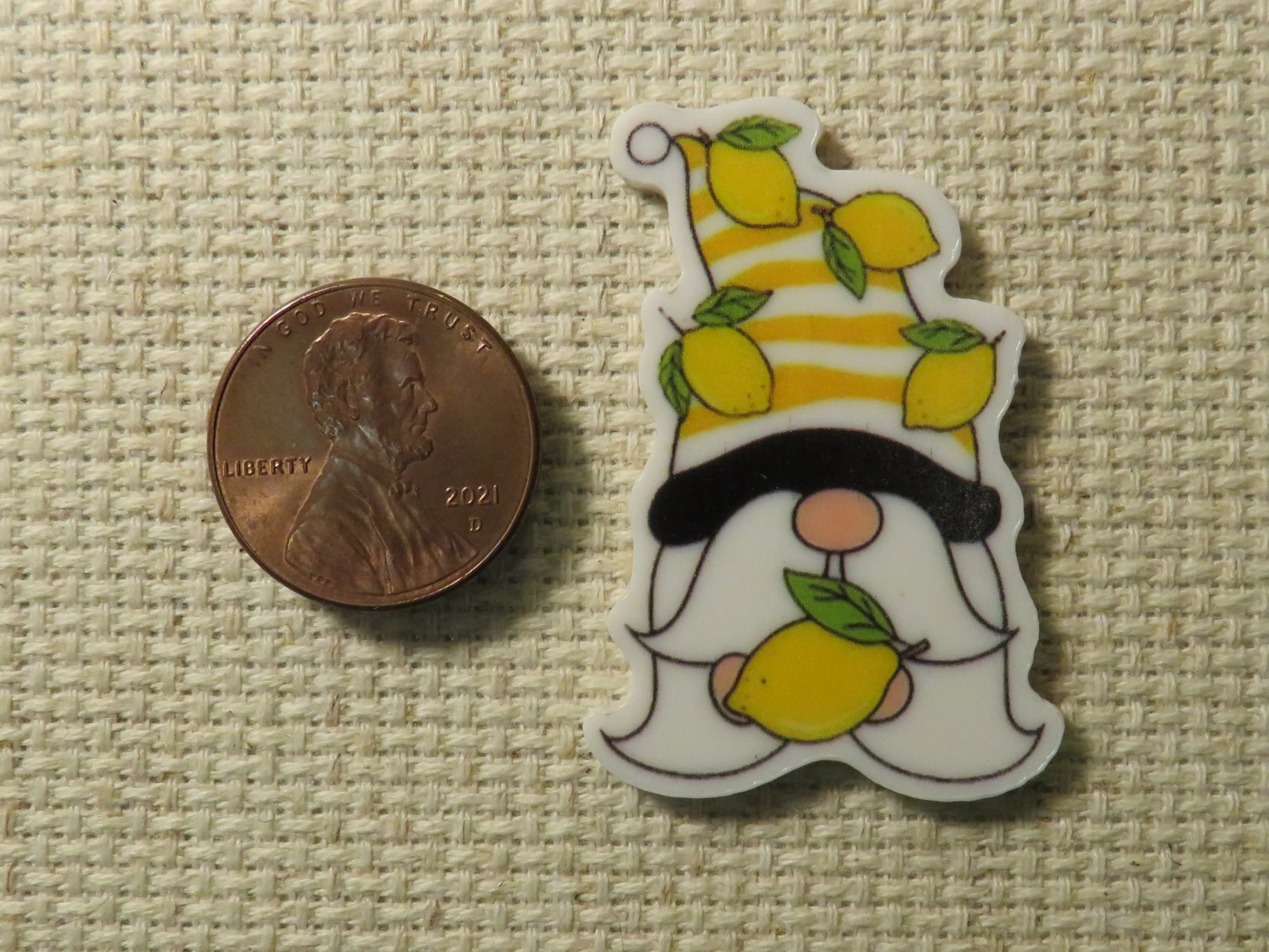 Lemon Gnome Needle Minder, Cover Minder, Magnet