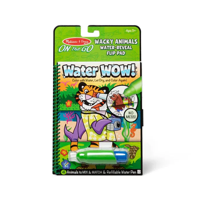 Melissa & Doug Water Wow! Water-Reveal Flip Pad - Wacky Animals