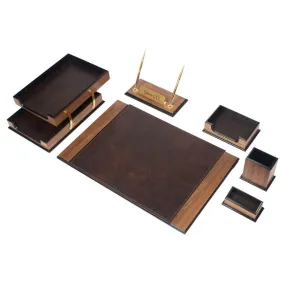 MOOG Prestige Leather Desk Organizer - 8 PCS