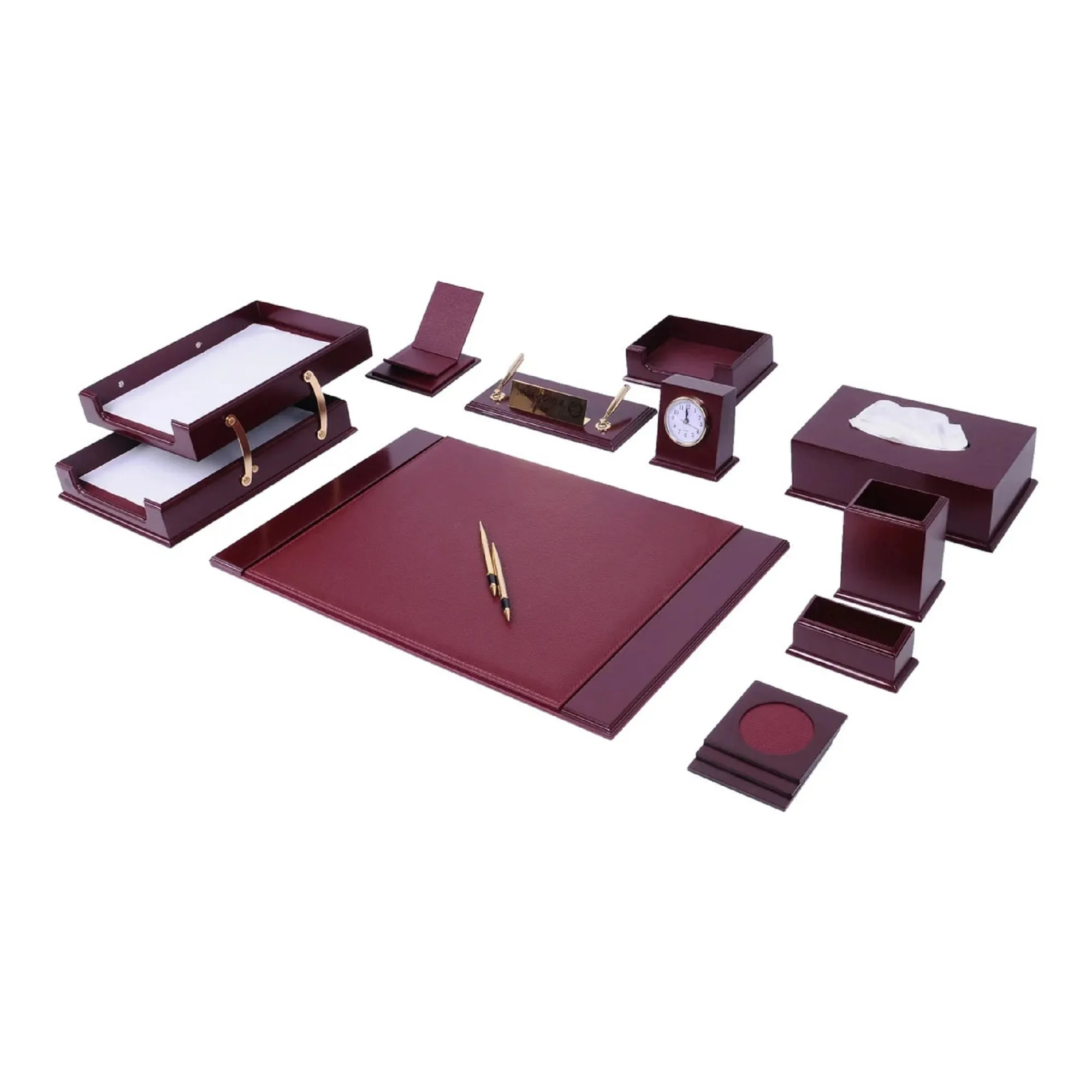 MOOG Prestige Wood Desk Set - Walnut-  12PCS