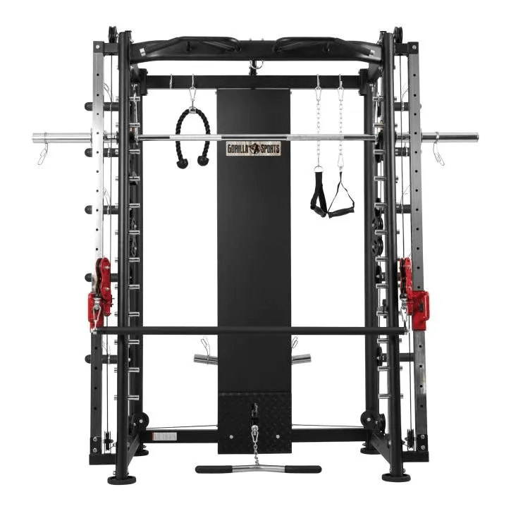 Multi Smith Machine Complete Setup 100 kg Bumper Plates