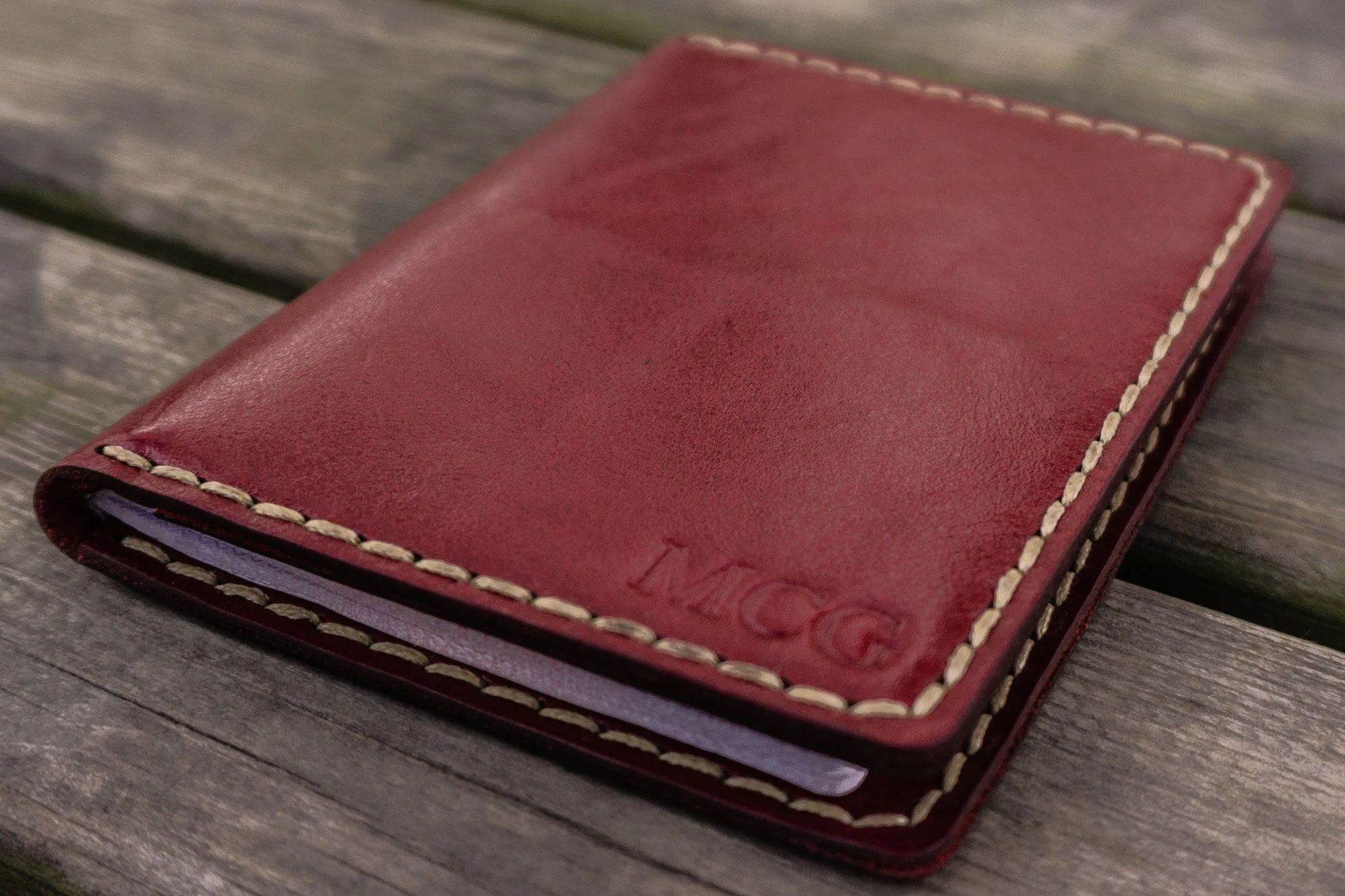 No.06 Leather Passport Holder-Red 1