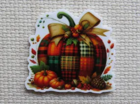 Patchwork Pumpkin Needle Minder, Cover Minder, Magnet