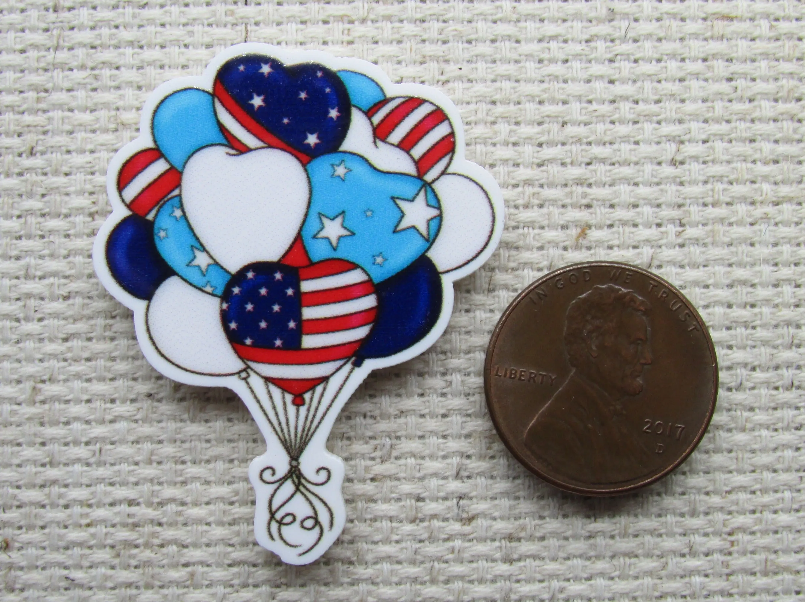 Patriotic Balloons Needle Minder, Cover Minder, Magnet