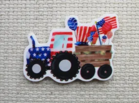 Patriotic Tractor and Trailer Needle Minder, Cover Minder, Magnet LAST ONE!