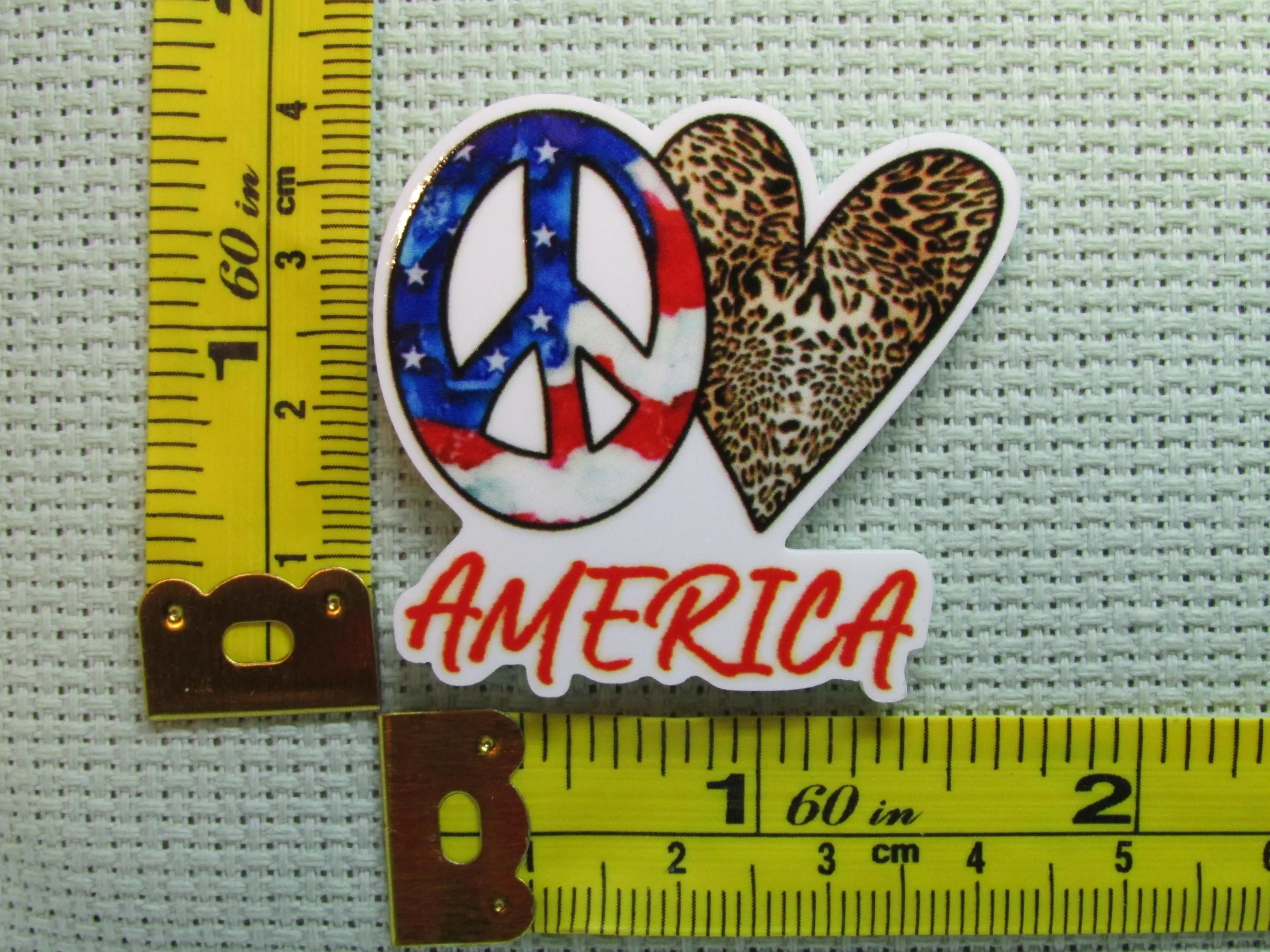 Peace Love America Needle Minder, Cover Minder, Magnet