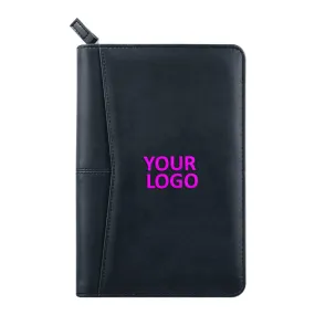 Pedova Junior Zippered Branded Padfolio, Navy